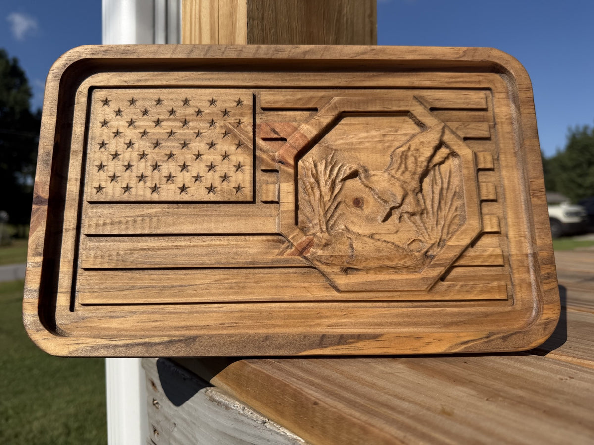 American Flag Duck Catch All Tray (Free Shipping)