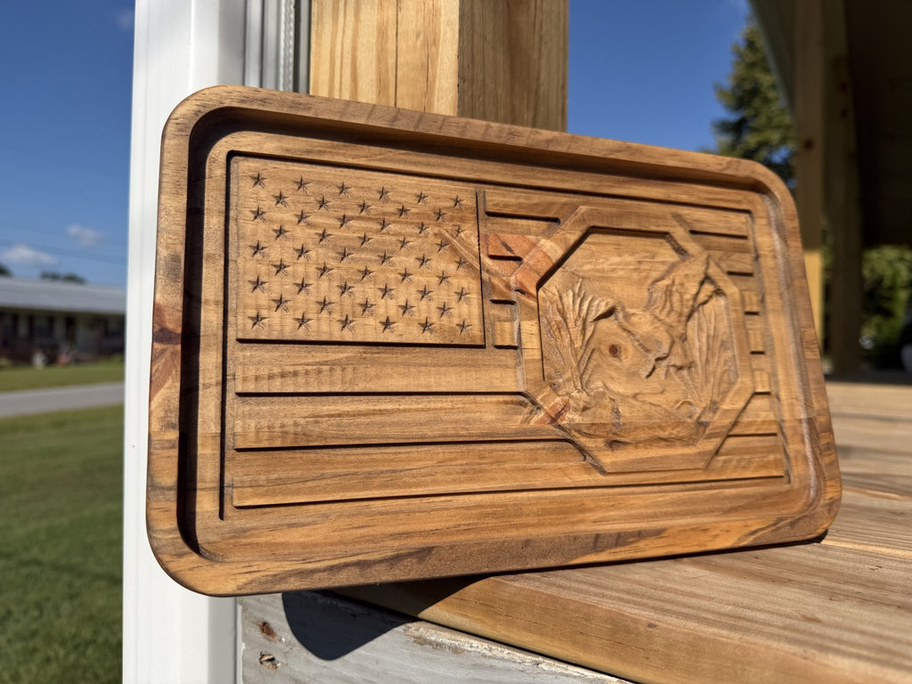 American Flag Duck Catch All Tray (Free Shipping)
