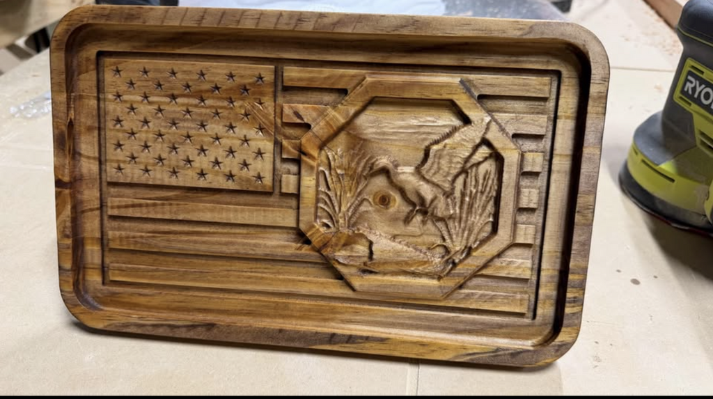 American Flag Duck Catch All Tray (Free Shipping)