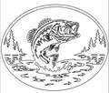 Bass Fish Sign CNC Vector Files